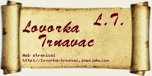 Lovorka Trnavac vizit kartica